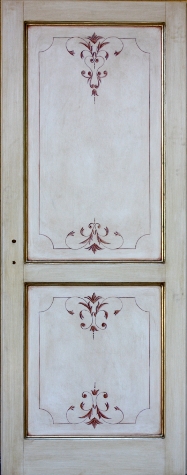 Porta in legno massello - Porta decorata e dipinta a mano