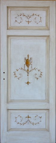 Porta in legno massello - Porta decorata e dipinta a mano