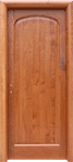 Porta in legno massello - Porta in lenga tinta ciliegio con telaio bombato