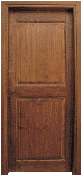 Porta in legno massello - Porta in pioppo finitura noce anticato