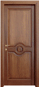 Porta in legno massello - Porta in toulipier tinto noce