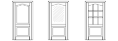 Porta in legno massello - Modello con bugna - Modello a vetro - Modello inglese