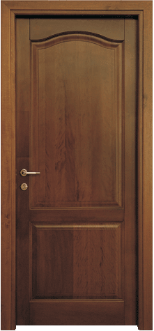 Porta in legno massello - Porta in noce tanganica finitura noce