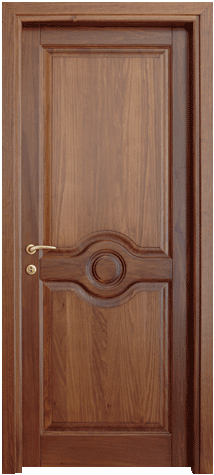 Porta in legno massello - Porta in toulipier tinto noce