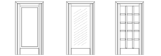 Porta in legno massello - Modello con bugna - Modello a vetro - Modello inglese