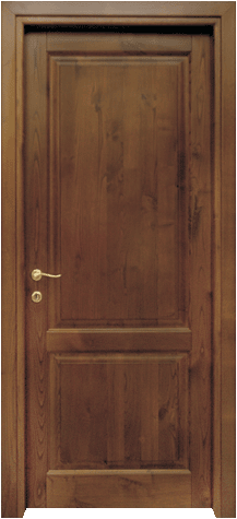 Porta in legno massello - Porta in castagno tinto noce