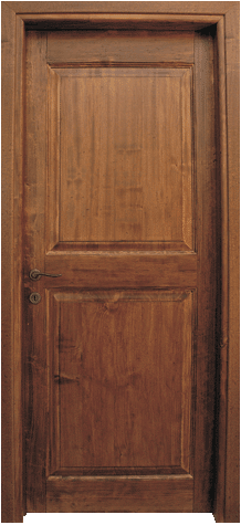 Porta in legno massello - Porta in pioppo finitura noce anticato