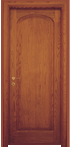 Porta in legno massello - Porta in frassino tinta noce chiaro con telaio bombato