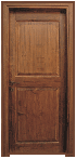 Porta in legno massello - Porta in pioppo finitura noce anticato
