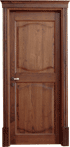 Porta in legno massello - Porta in castagno tinta noce medio con capitelli