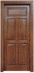 Porta in legno massello - Porta in pioppo tinto noce